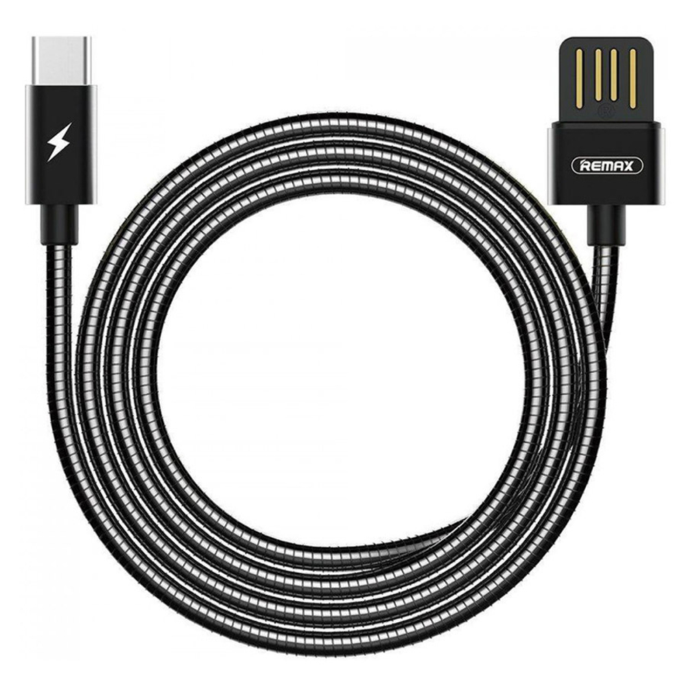 Кабель USB - Type-C Remax RC-080a (оплетка металл) Черный