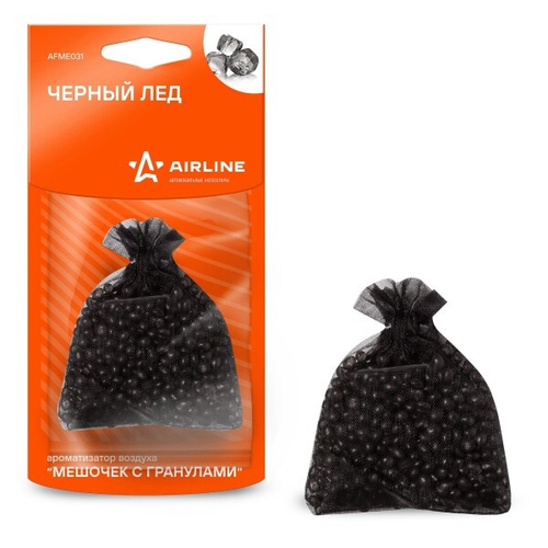 Ароматизатор подвесной  Мешочек с гранулами  Черный лед (AIRLINE)