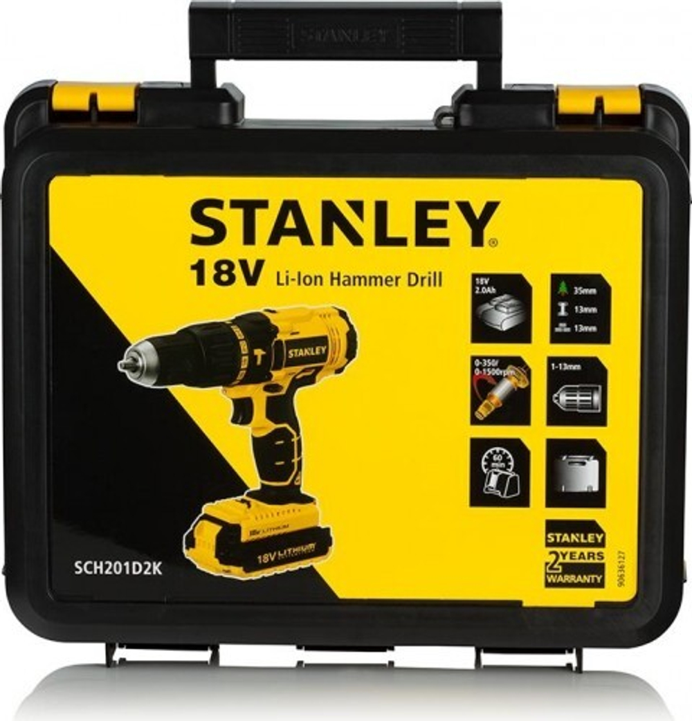 Аккумуляторный шуруповерт STANLEY SCH201D2K ударная SCH201D2K-RU