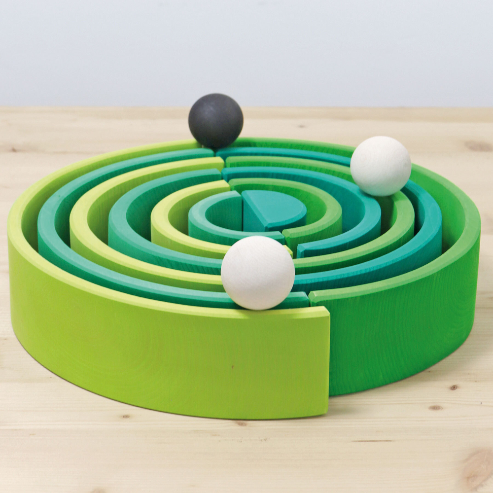 Большая деревянная радуга  "Зеленый луг", 12 деталей