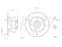 Опора амортизатора передняя UNIO RMP-13021
