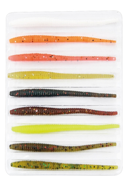 Слаги съедобные Wiggler Worm, 2.3in (5.84 см), MIX1, 9шт.