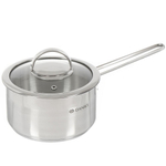 Ковш нерж, 1.8 л, крышка стекло, металл ручка, индукц, Daniks, Бонн, GS-01319-16SP