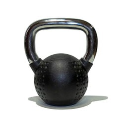 Гиря 10 кг с хромированной ручкой полиуретановая (CPU)