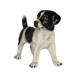 Boxer Статуэтка собаки породы Джек Рассел бело-черный