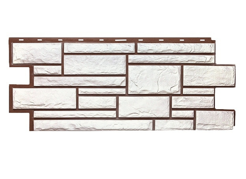 Цокольный сайдинг Дикий Камень Белый