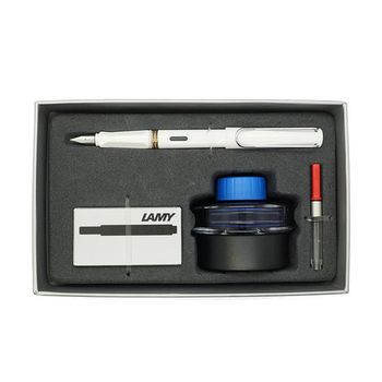 Набор Lamy с перьевой ручкой Safari F, картриджами, флаконом чернил и конвертером (4000226/1608933/1602075)