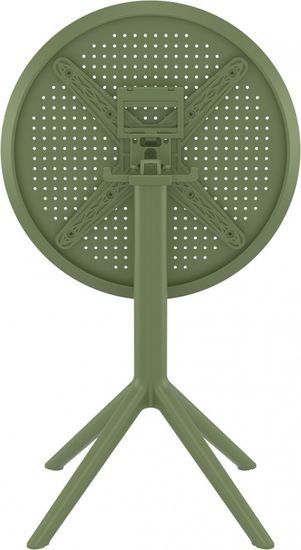 Стол пластиковый складной Sky Folding Table Ø60 оливковый Турция