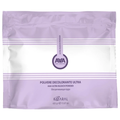Пудра обесцвечивающая KAARAL AAA Ultra Bleach Powder белая - 450 г. (до 7 тонов, цветная упаковка с zip-замком)