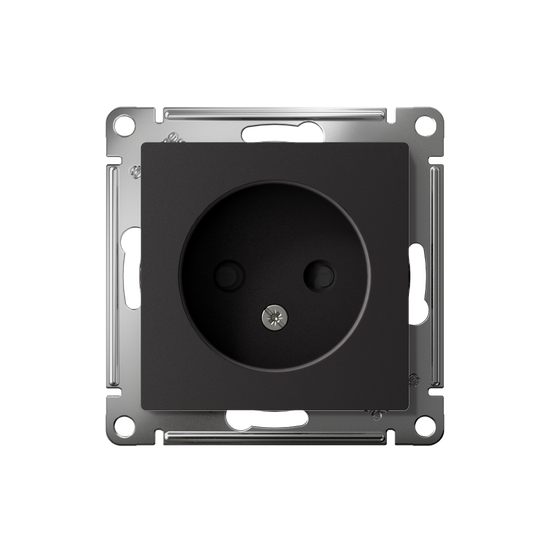 Розетка 1-м СП AtlasDesign 16А IP20 без заземл. защ. шторки механизм карбон SE ATN001049