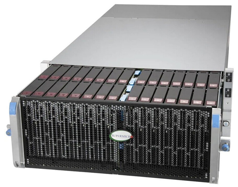 Сервер Supermicro Storage SuperServer SSG-640SP-E1CR60 без процессора/без ОЗУ/без накопителей/количество отсеков 2.5" hot swap: 2/1 x 2000 Вт/LAN 10 Гбит/c