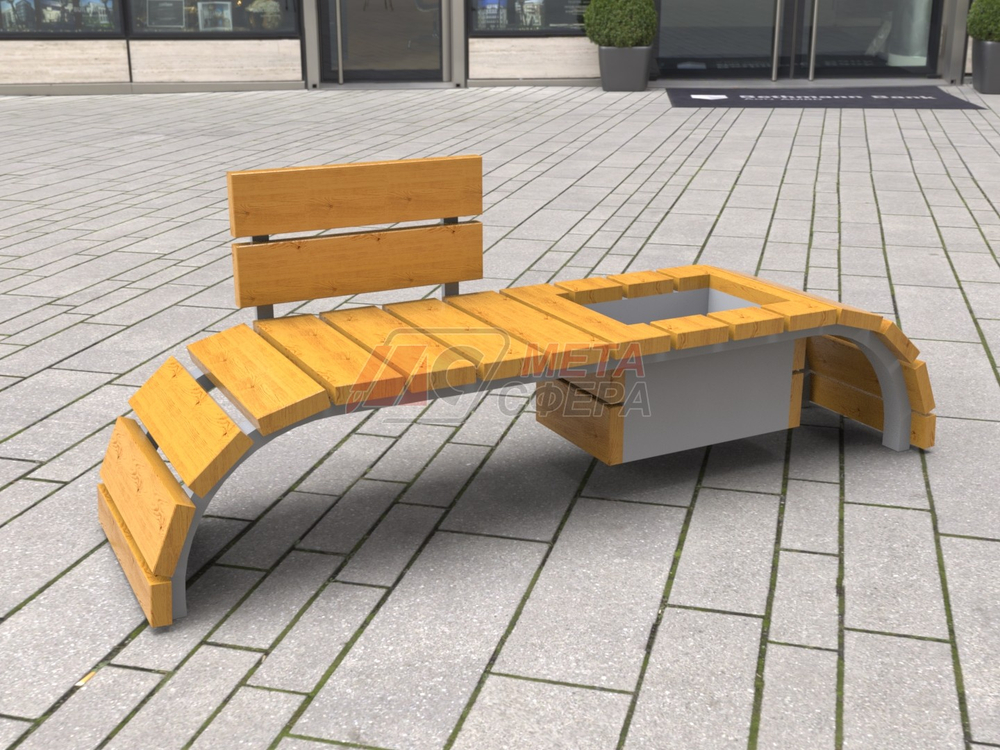 Скамейка Мерси с цветочницей