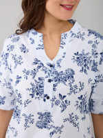Блузка БЛ-122/белый-синрозы