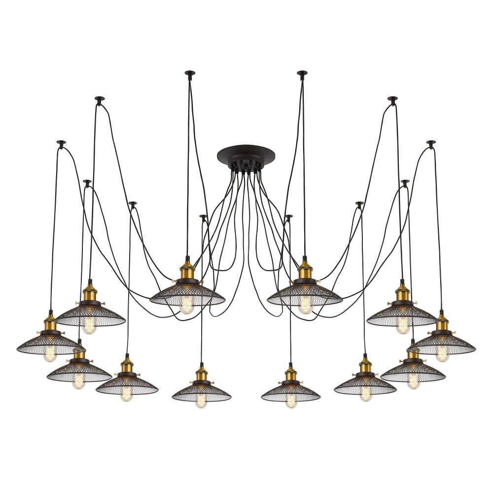 Citilux Эдисон CL451121 Люстра паук Венге Бронза