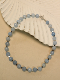 Чокер из аквамарина "Линия горизонта"
