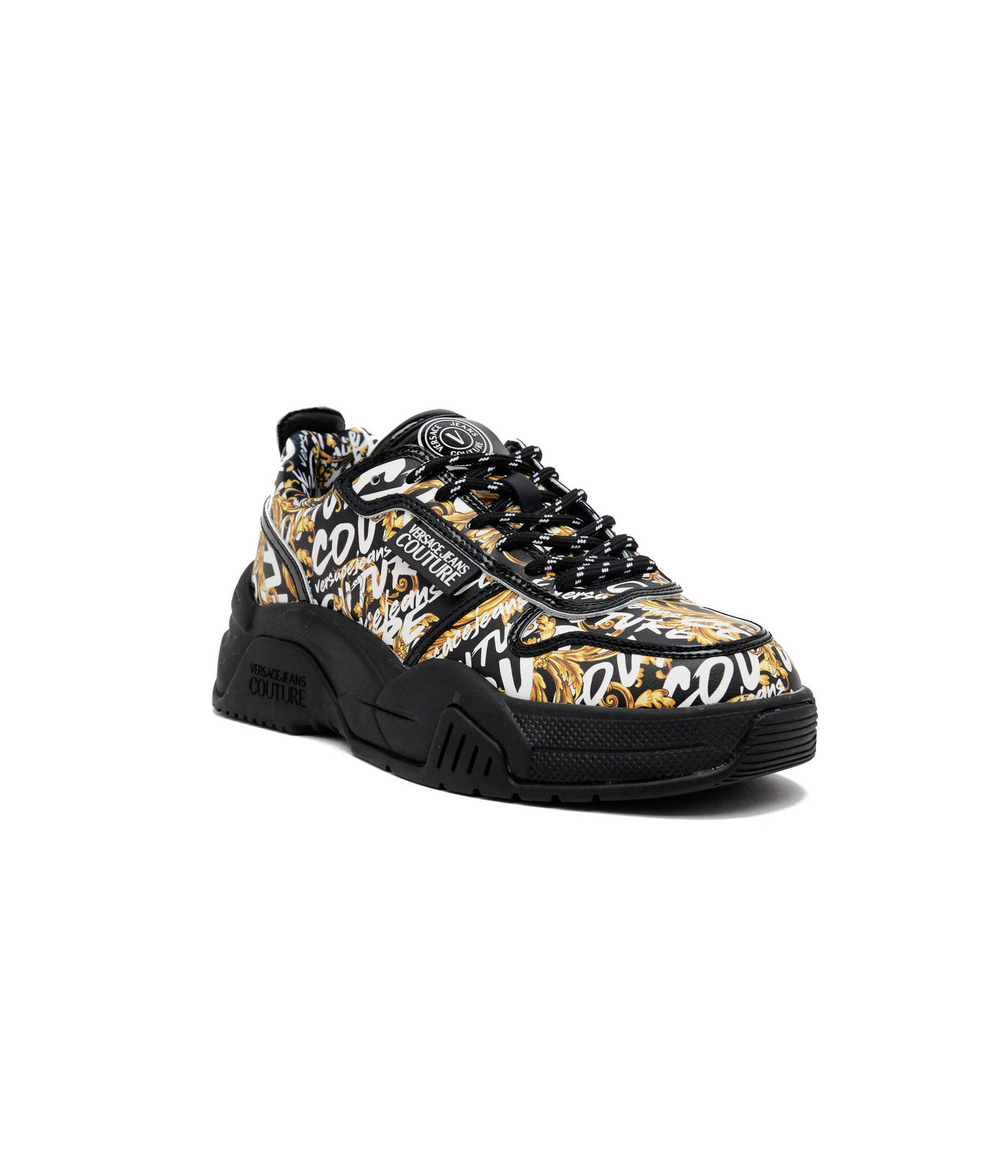 кожаные кроссовки Versace Jeans Couture - желтый(73VA3SF2ZP149)