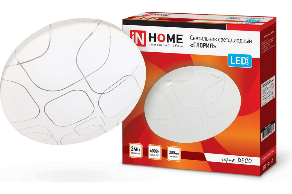 Светильник светодиодный IN HOME Глория 24Вт 230В 4000К 1560лм