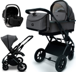 Коляска 3 в 1 Sweet Baby Ricci Air + автокресло Premier Black Steel Grey (Air)
