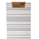 Салфетка на стол 45*30см плетеная «Полосы» олива