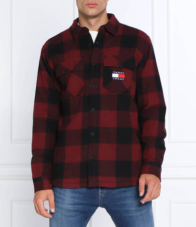 утепленная рубашка Tommy Jeans - бордовый(DM0DM15132)