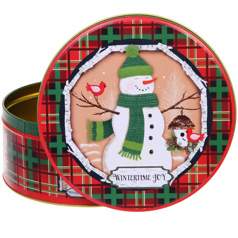 Банка жестяная «Новогодняя ёлочка» 2200мл 19,6*8см