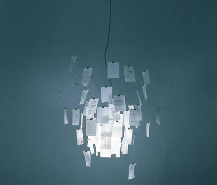 Pendant design lamp  Zettel'z by Ingo Maurer by Ingo Maurer (White)