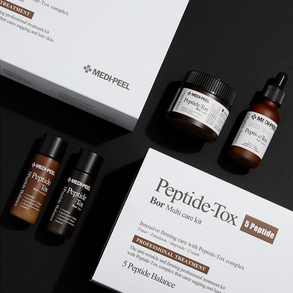Премиальный лифтинг набор для лица с эффектом ботокса MEDI-PEEL Peptide-Tox Bor Multi Care Kit (30ml+30ml+30ml+50ml)