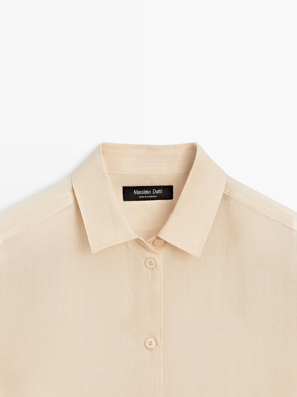 Massimo Dutti Рубашка свободного кроя с рубашечным воротником, бронзовый