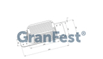 Коландер для мойки Granfest универсальный, пластик, бесцветный