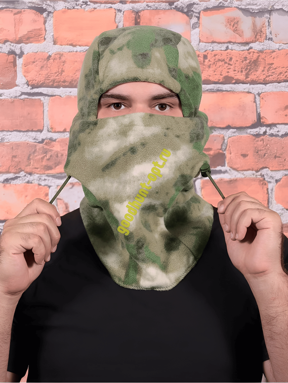 Тактическая зимняя балаклава флисовая Мох