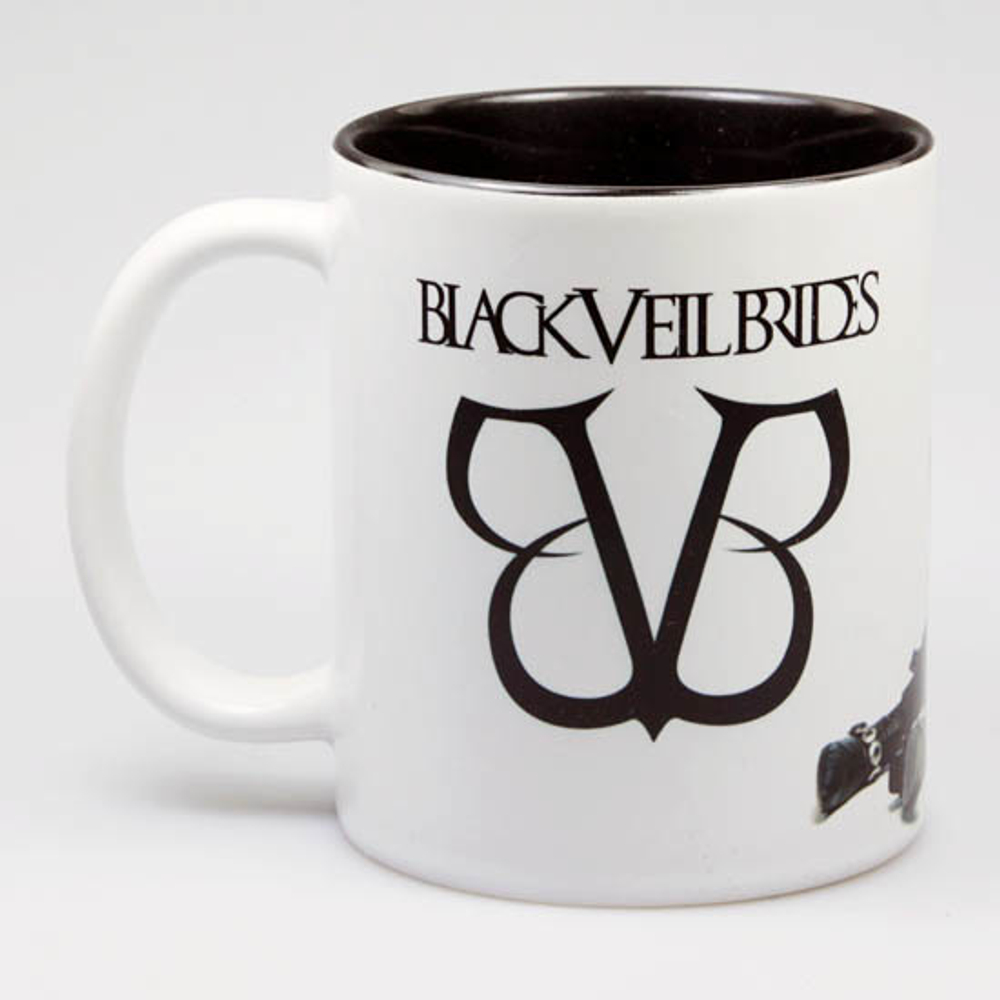 Кружка Black Veil Brides ( чёрное лого / группа )