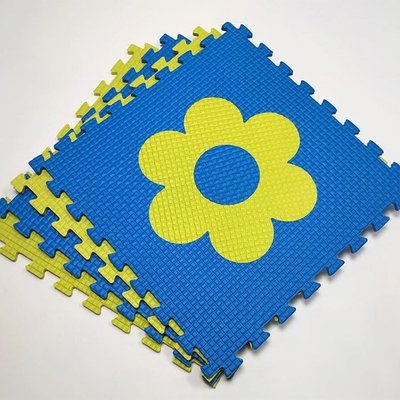 Мягкий пол "Цветочки" 500x500x10 мм 45 шор