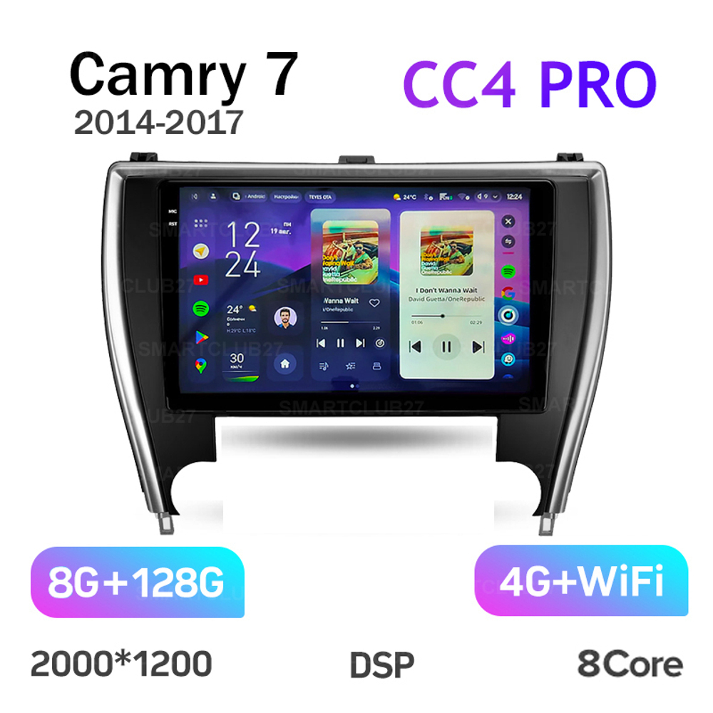 Teyes CC4 Pro 10,2" для Toyota Camry 7 2014-2017 (Америка)