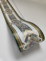 Бордюр для обоев бумажный 6 см окантовка лента зеленый