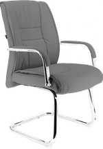 Кресло для посетителей Everprof Kent CF Экокожа Серый