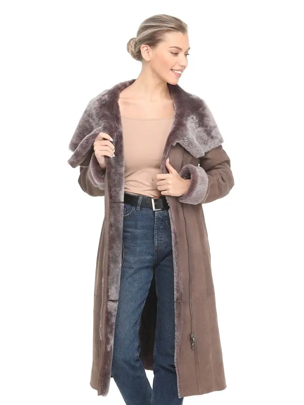 Дубленка женская натуральная зимняя