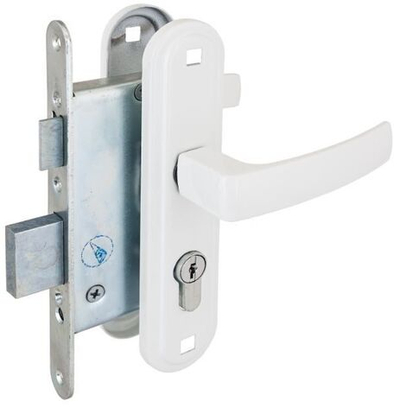 Замок Димитровград врезной "Зенит" ЗВ4-3.05 белый с ручками