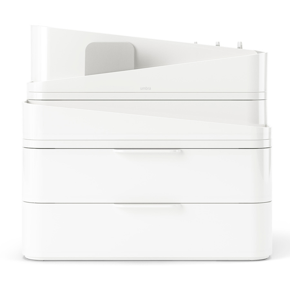 Органайзер-косметичка glam, 27х25 см, белый/серый