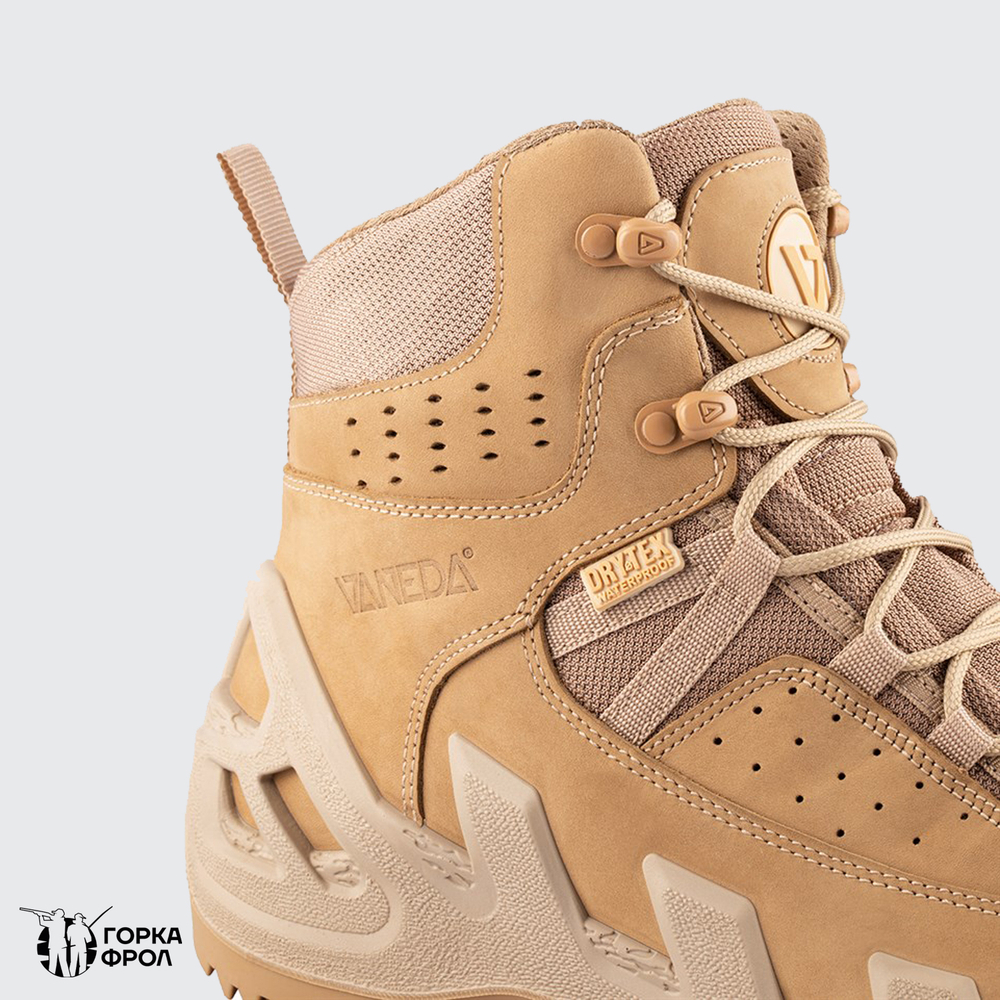 Ботинки тактические Vaneda V-Clutch Pro Mid Dry-Tex бежевые демисезонные