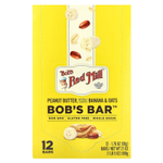 Bob's Red Mill, Bob's Bar ™, арахисовая паста, банан и овес, 12 батончиков по 50 г (1,76 унции)