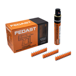 Гвозди 3.0*38 мм для монтажного пистолета с кованым наконечником (1000 шт/уп + газовый баллон) FEDAST