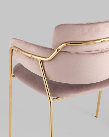 Стул Полин велюр розовый