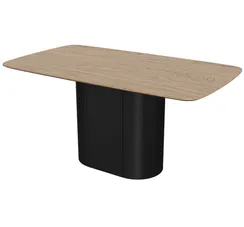 Стол обеденный Type прямоугольный 160*90 см (натуральный дуб, черный)