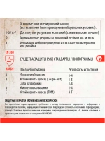Комбинированные зимние перчатки из говяжьего спилка 1,2 мм