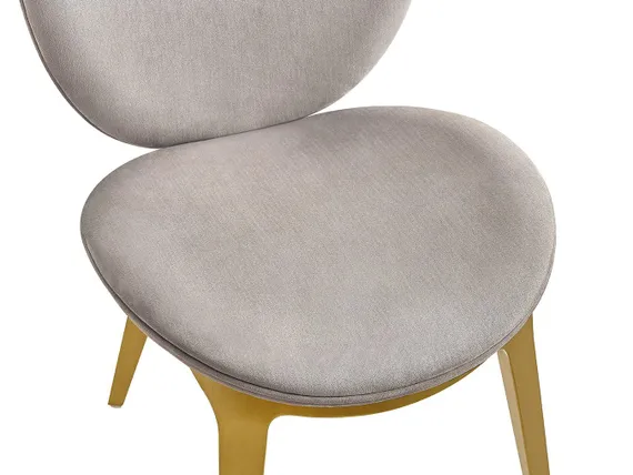 Стул Cava серо-бежевый с золотыми ножками