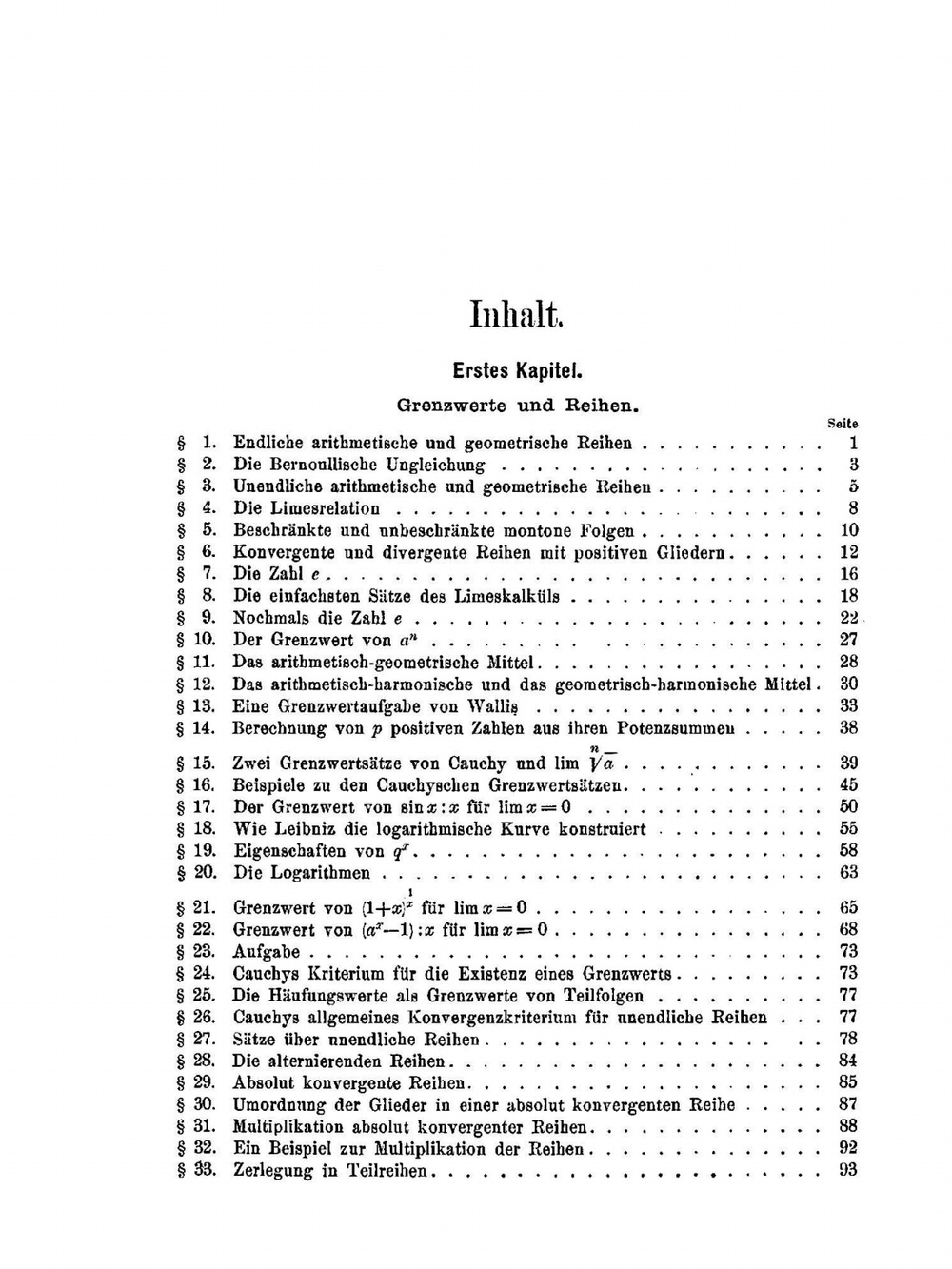 Die klassischen Probleme der Analysis des Unendlichen | G.W.H. Kowalewski