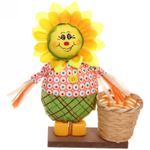 Кашпо плетеное с фигурой d-8см «Подсолнух» 22см ДоброСад