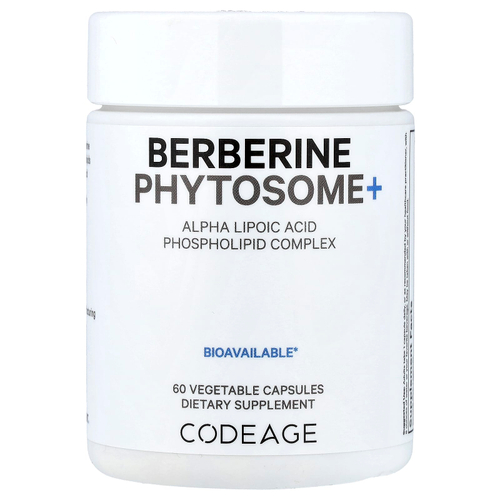 Codeage, берберин и фитосома+, 60 вегетарианских капсул