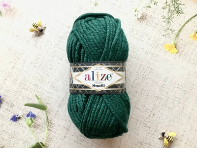 Пряжа ALIZE "Superlana Megafil" 426 зеленый