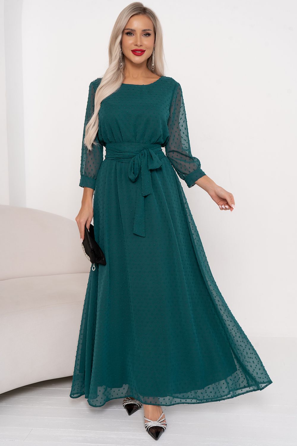 Платье Гретта (зеленый)-52р-р Р11-1234 Nikol